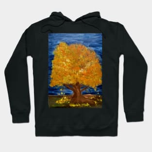 The fall season with trees losing leaves. Hoodie